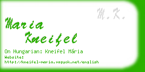 maria kneifel business card