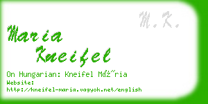 maria kneifel business card